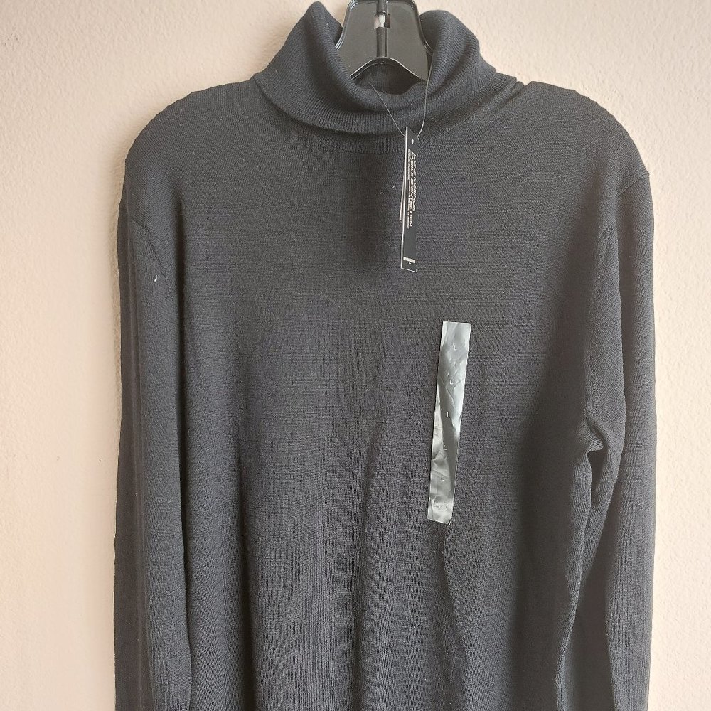 NEW Banana Republic Merino Wool Turtleneck Sweater Men's L BLACK
